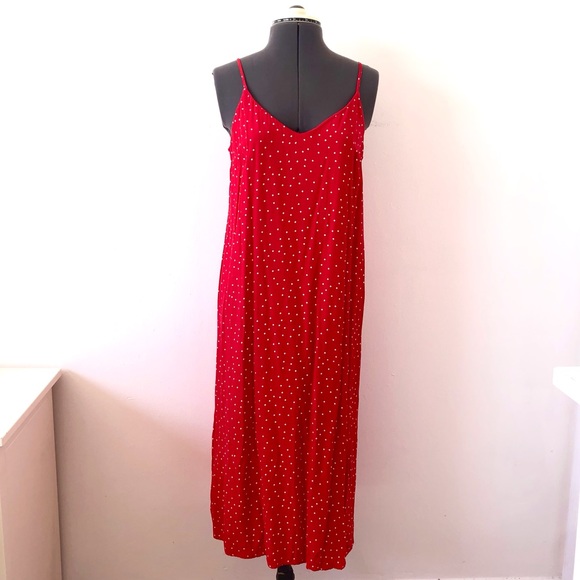 GAP red polka dot midi dress sz XS - Picture 4 of 10
